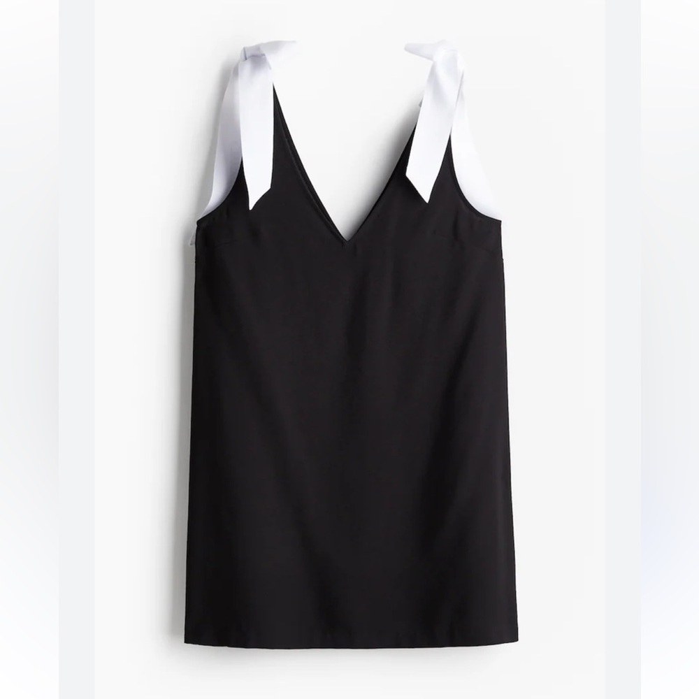 NWT H&M Bow Detail Shift Style Mini Dress